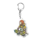 髭丸免太郎のパルクール Acrylic Key Chain