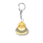 みどりのなにかのもっちりオカメアクキー（シナモンパイド） Acrylic Key Chain