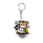 ikeyocraft の招き猫　キビレ Acrylic Key Chain