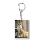 飴色の猫のチロル Acrylic Key Chain