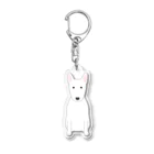 ゆいたっく／犬イラストのミニチュアブルテリア Acrylic Key Chain