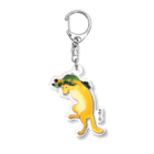 MUGEN ARTの踊る狐　小原古邨　日本の名画アートグッズ Acrylic Key Chain