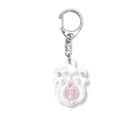 ちゃすみんwith Dragon&Angelのツイン龍Dragonホワイト Acrylic Key Chain