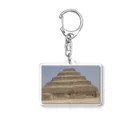 エジプトの写真入り&オリジナルアートグッズのエジプトの階段ピラミッド アクリルキーホルダー