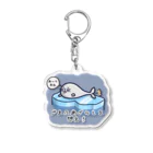 ひよこ男爵とまだむにゃんのごまふあざらにゃん Acrylic Key Chain