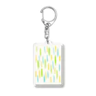 Italianyのカラフルな雨 Acrylic Key Chain