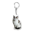 amiyukiの保護猫ゆき Acrylic Key Chain