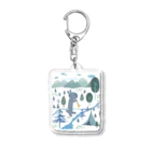 Mountain-and-Valleyの北欧風うさぎ Acrylic Key Chain