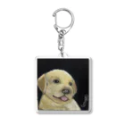 チョークアートグッズ😊のチョークアート　子犬🐶 Acrylic Key Chain