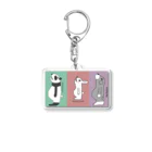 吠える動物の吠える動物たち Acrylic Key Chain