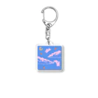 SokamenArtのうさぎが降っている Acrylic Key Chain