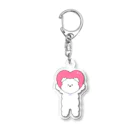 ふわふわポメラニアンちゃんのふわふわハートなりきりちゃん Acrylic Key Chain