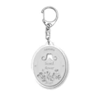 santanaのbeard flower 02 : Gray Acrylic Key Chain