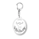 santanaのbeard flower 03 : White Acrylic Key Chain