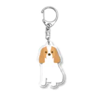 ゆいたっく／犬イラストのキャバリア Acrylic Key Chain