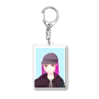 @supika_chan1のピンクカラー女子 Acrylic Key Chain