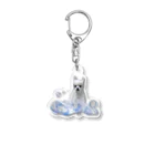 角刈りの犬の角刈りの犬　くものうえver Acrylic Key Chain