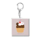 469 しろきゅんと一緒♡🐻‍❄のシロクマフィン🧁 Acrylic Key Chain