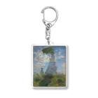 世界美術商店の散歩、日傘をさす女性 / Woman with a Parasol - Madame Monet and Her Son Acrylic Key Chain