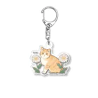 OHAYO CHAHANの男木島猫ずかんアクキー(ミミ) Acrylic Key Chain