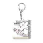 itsuto-こねこしょうしょうめんへらのあくりる「しきさんが、こちらをみているよ」 Acrylic Key Chain