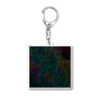 水草のサイバーな都市の地図 Acrylic Key Chain