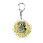 mariechan_koboの038 ウロコインコノーマル ミモザのリース Acrylic Key Chain