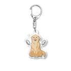 犬だもん。ゴールデンレトリバーの犬だもん。 Acrylic Key Chain