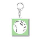 七転びおやきのグリーン背景umaくん Acrylic Key Chain