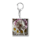 inakaen  いなか園の押し花『さんさ　しおん』 Acrylic Key Chain