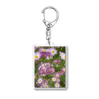 inakaen  いなか園の押し花『さんさ　しおん』 Acrylic Key Chain