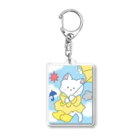 なくも/イラストレーターの気象予報ねこちゃん Acrylic Key Chain