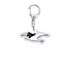 Suzutakaのくろねこクロル（カモメに乗って） Acrylic Key Chain