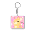 虹色PLUSのキュートな水玉うさぎちゃん Acrylic Key Chain