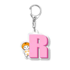 MiiiさんのイニシャルR【みかんウッサ氏】 Acrylic Key Chain