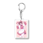 メイド喫茶デカ犬のうさぎメイドよしのくん(眼鏡無) Acrylic Key Chain