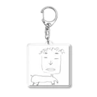 Finの競馬好きのFinの絵 Acrylic Key Chain