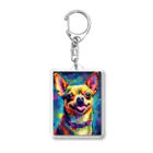 Nananas_webyasanのカラフルアートなチワワ犬 Acrylic Key Chain