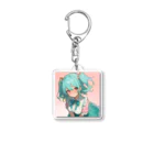 二次元さんの照れてるパステル子ちゃん Acrylic Key Chain