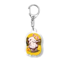 NAMI★HANA屋の日本の妖怪_ぬっぺっぽう＿黄色バック Acrylic Key Chain