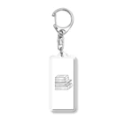 みお イラストショップのブックタワー(モノクロver) Acrylic Key Chain