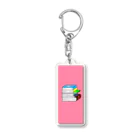 みお イラストショップのブックタワー(ピンク) Acrylic Key Chain