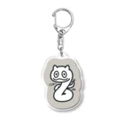 イラスト MONYAAT のへびにゃーん ステッカー等 Acrylic Key Chain