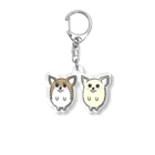 チワワのメロとミルク　「まんまるいぬ」YouTuber犬のチワワのメロとミルクのグッズ Acrylic Key Chain