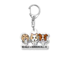 SATYの【ジャック・エース・タロウ】Beagle＆BordercollieＴシャツ Acrylic Key Chain