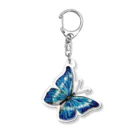 neruの油彩画「Blue butterfly」 Acrylic Key Chain