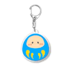 うさのこの青だるま Acrylic Key Chain