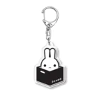 ツギハギ ニクの【Boxed * Rabbit】白Ver Acrylic Key Chain