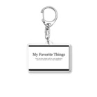 WhitePinkのMy Favorite things アクリルキーホルダー