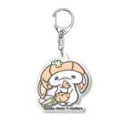 itsuto-こねこしょうしょうめんへらのアクリル「うさぎしきさん」2023＋α Acrylic Key Chain